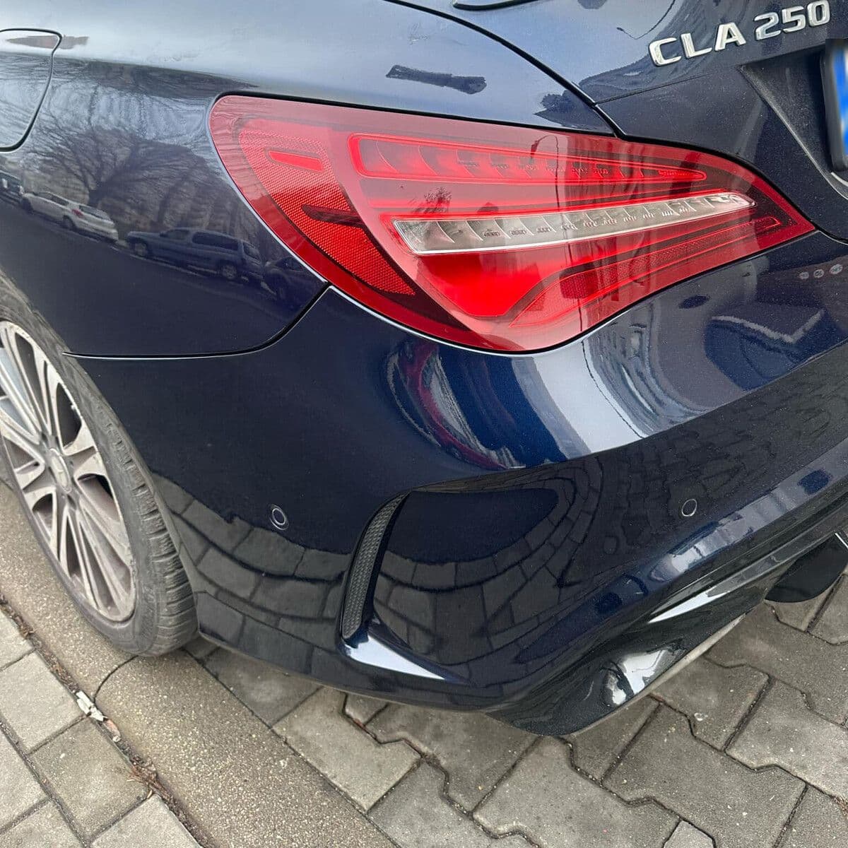 Mercedes CLA 250 — zderzak tylny, błotnik po naprawie powypadkowej w Fleet Team